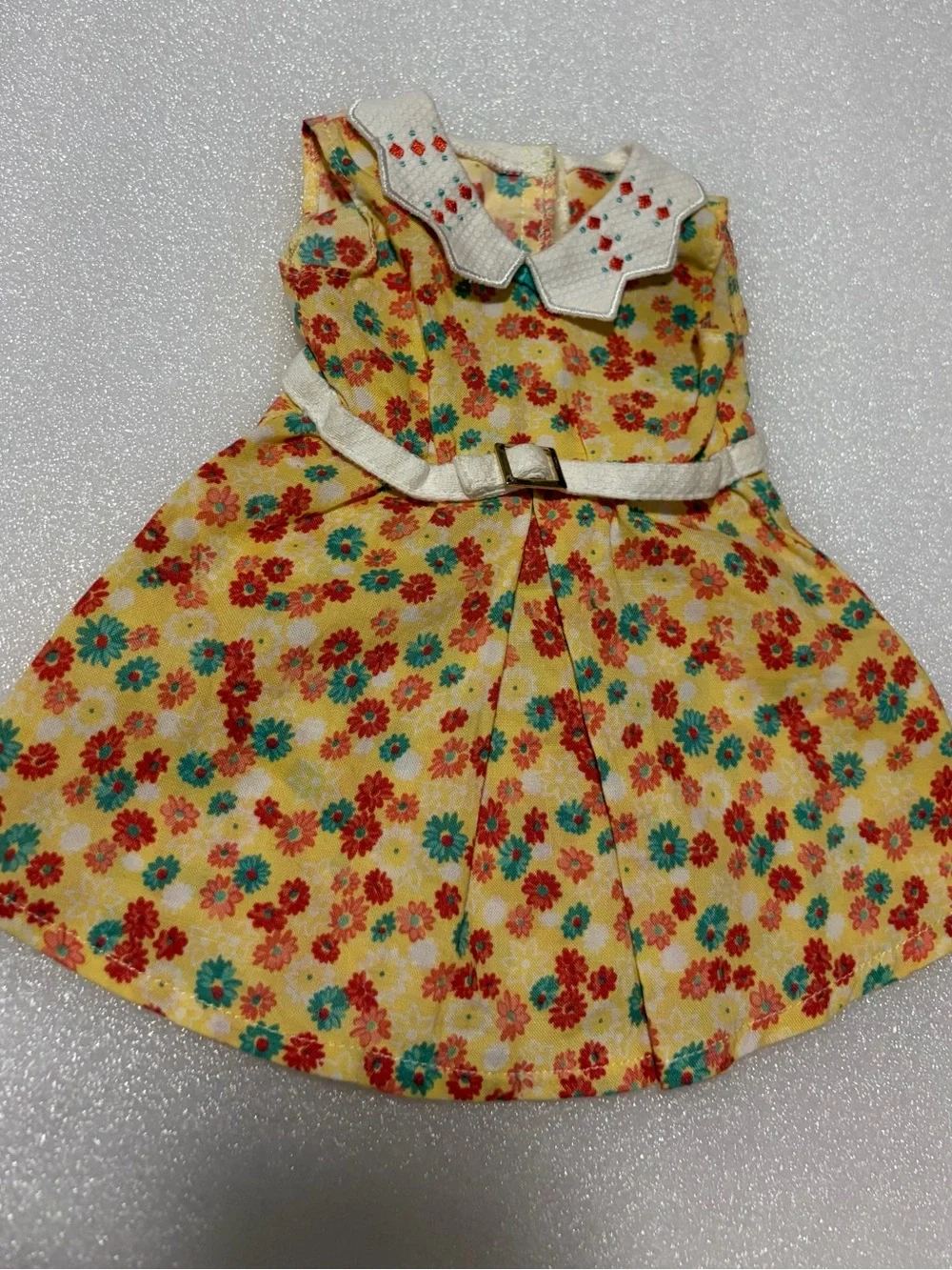 American Girl Kit Kittredge Yellow Floral Print Dress